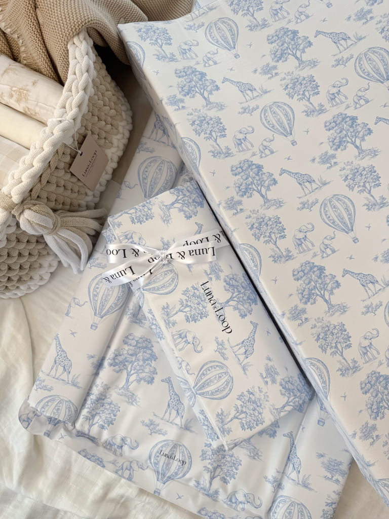 Travel Changing Mat - Blue Toile