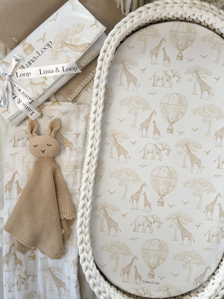 Waterproof Changing Basket Liner - Safari