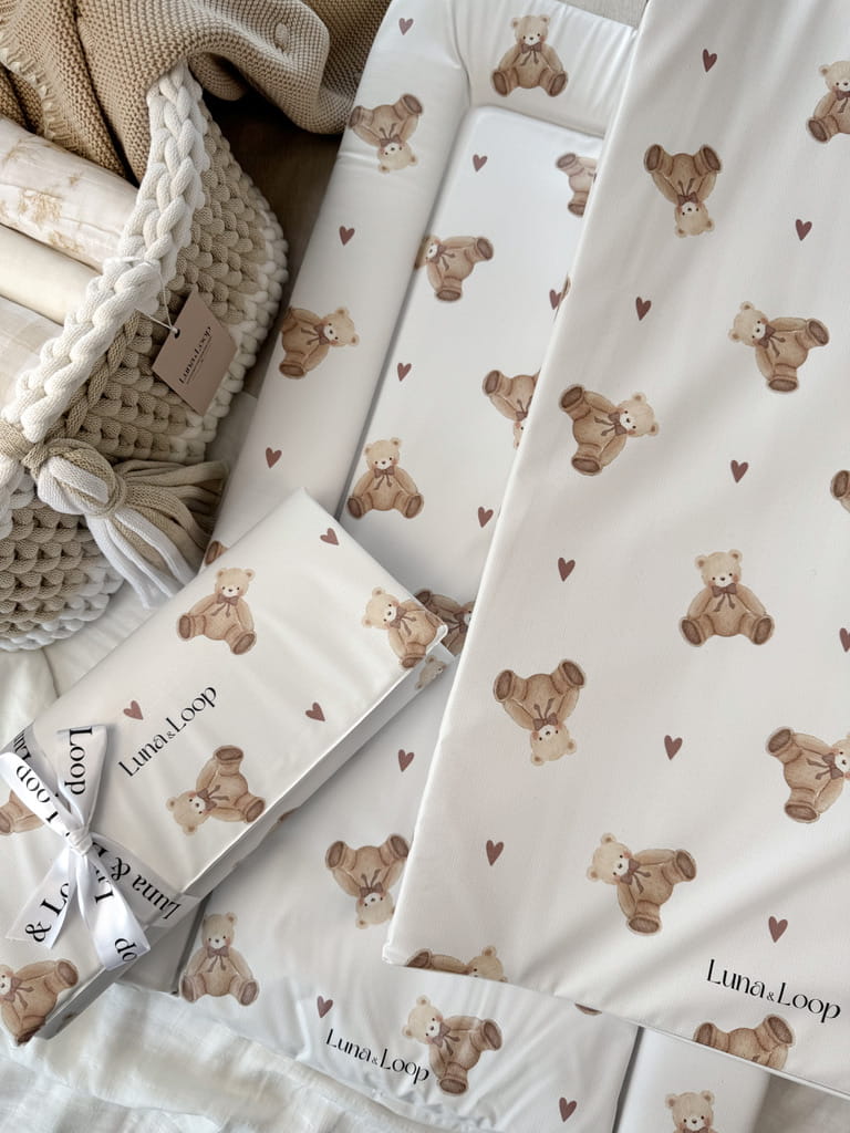 Anti-roll Wedge Changing Mat - Teddy Bears
