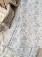 Anti-roll Wedge Changing Mat - Blue Toile