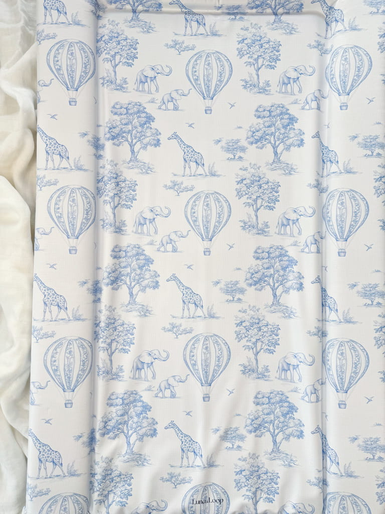 Baby Changing Mat - Blue Toile