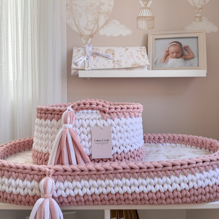 Baby Changing Bundle - Blush & White