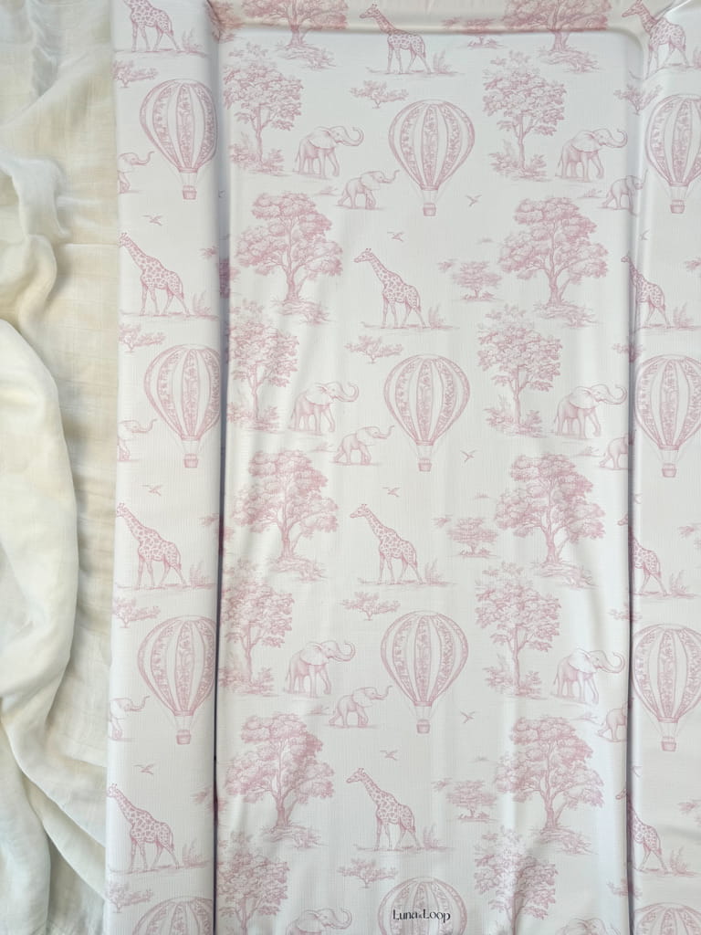Baby Changing Mat - Pink Toile