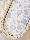 Waterproof Changing Basket Liner - Blue Toile