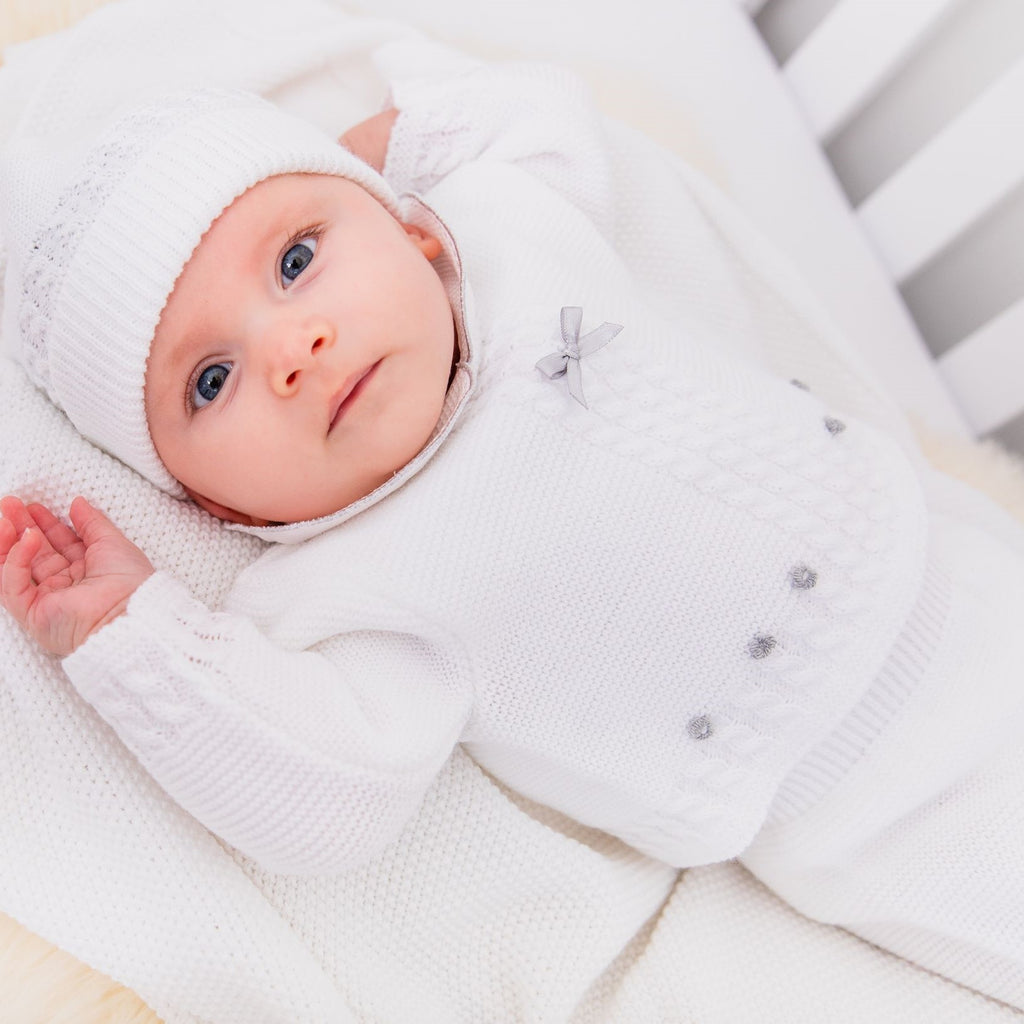 Dandelion 3-Piece Knitted Set - White