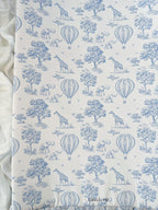 Anti-roll Wedge Changing Mat - Blue Toile