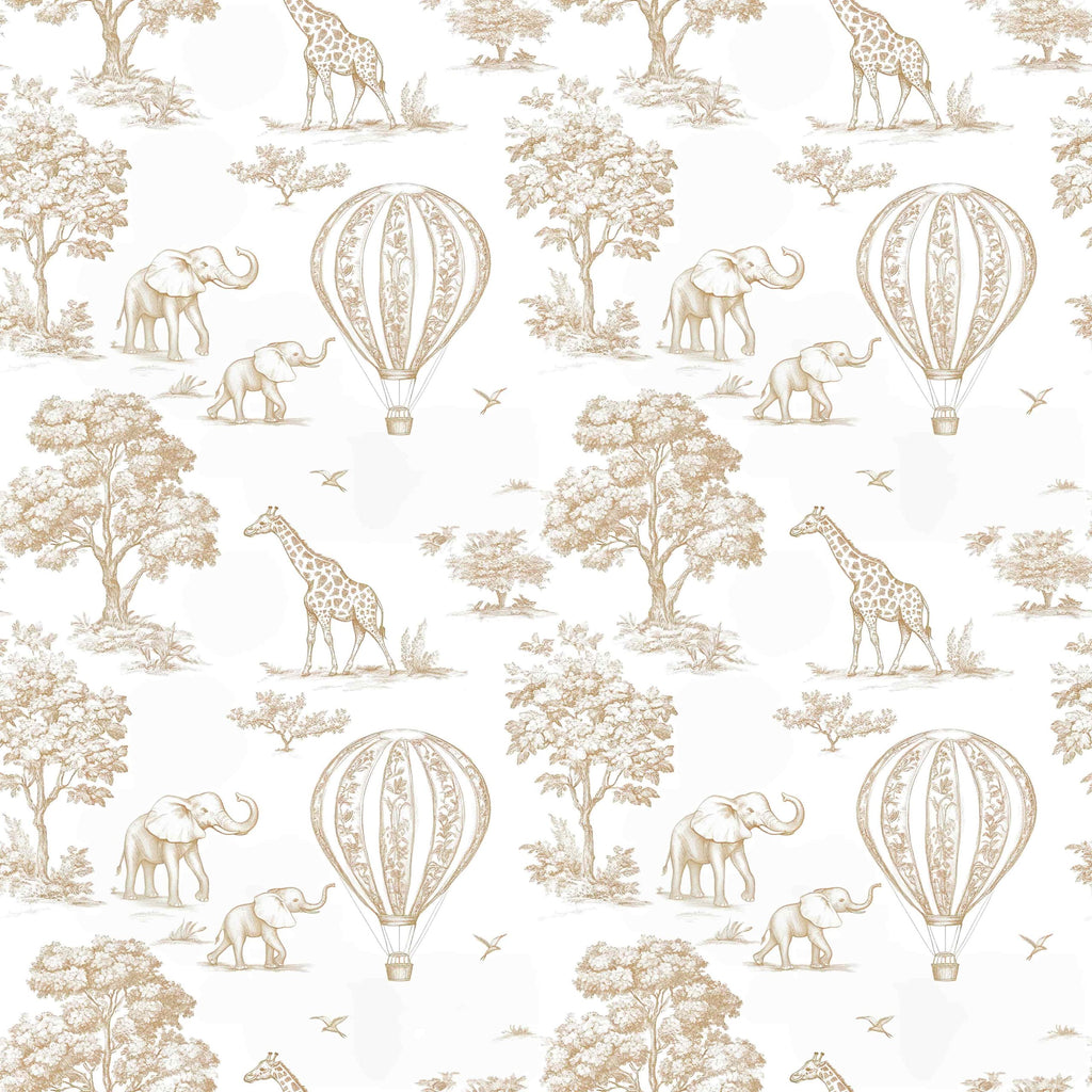 Waterproof Changing Basket Liner - Beige Toile