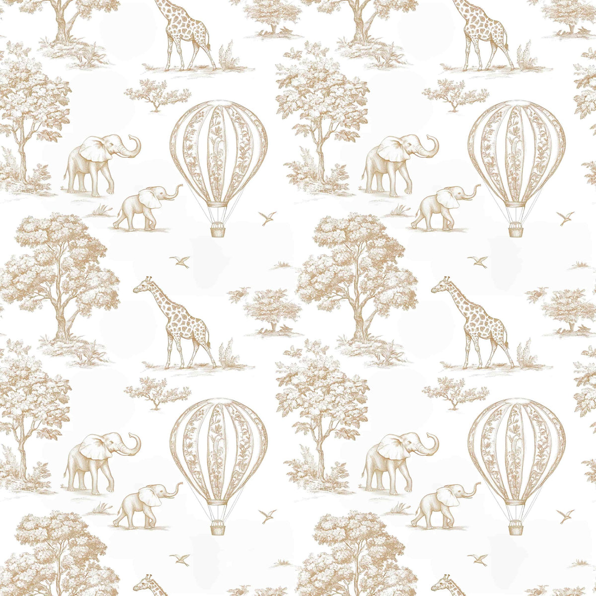Waterproof Changing Basket Liner - Beige Toile