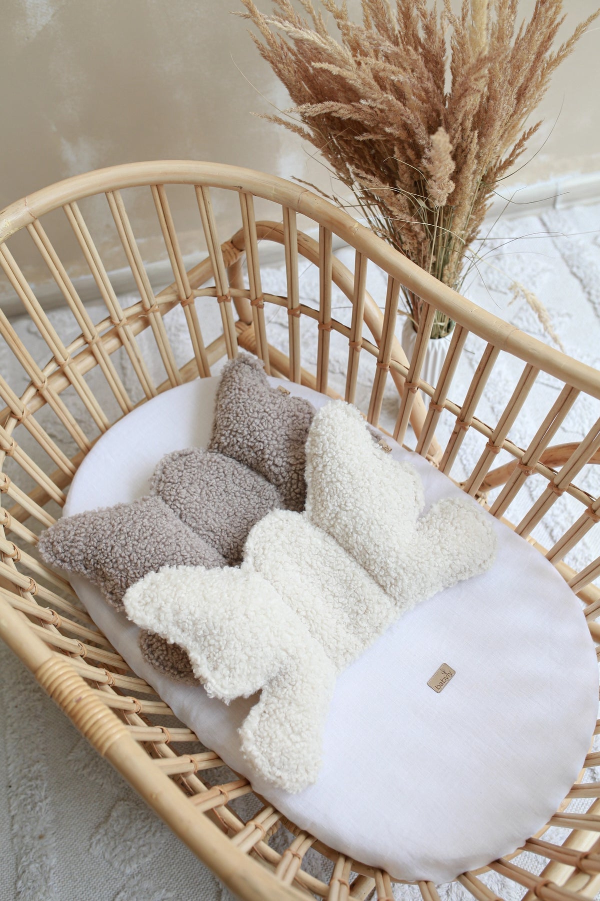 Babyly Teddy Fleece Baby Support Pillow - Taupe