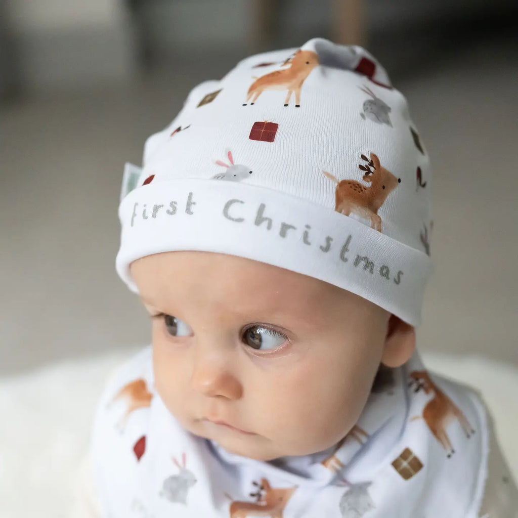 My First Christmas Winter Animals Baby Hat