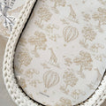 Beige Toile Changing Basket Liner 