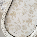 Beige Toile Changing Basket Liner 