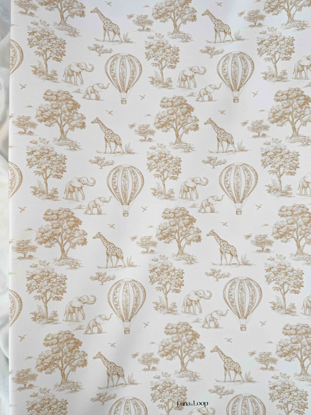 Anti-roll Wedge Changing Mat - Beige Toile