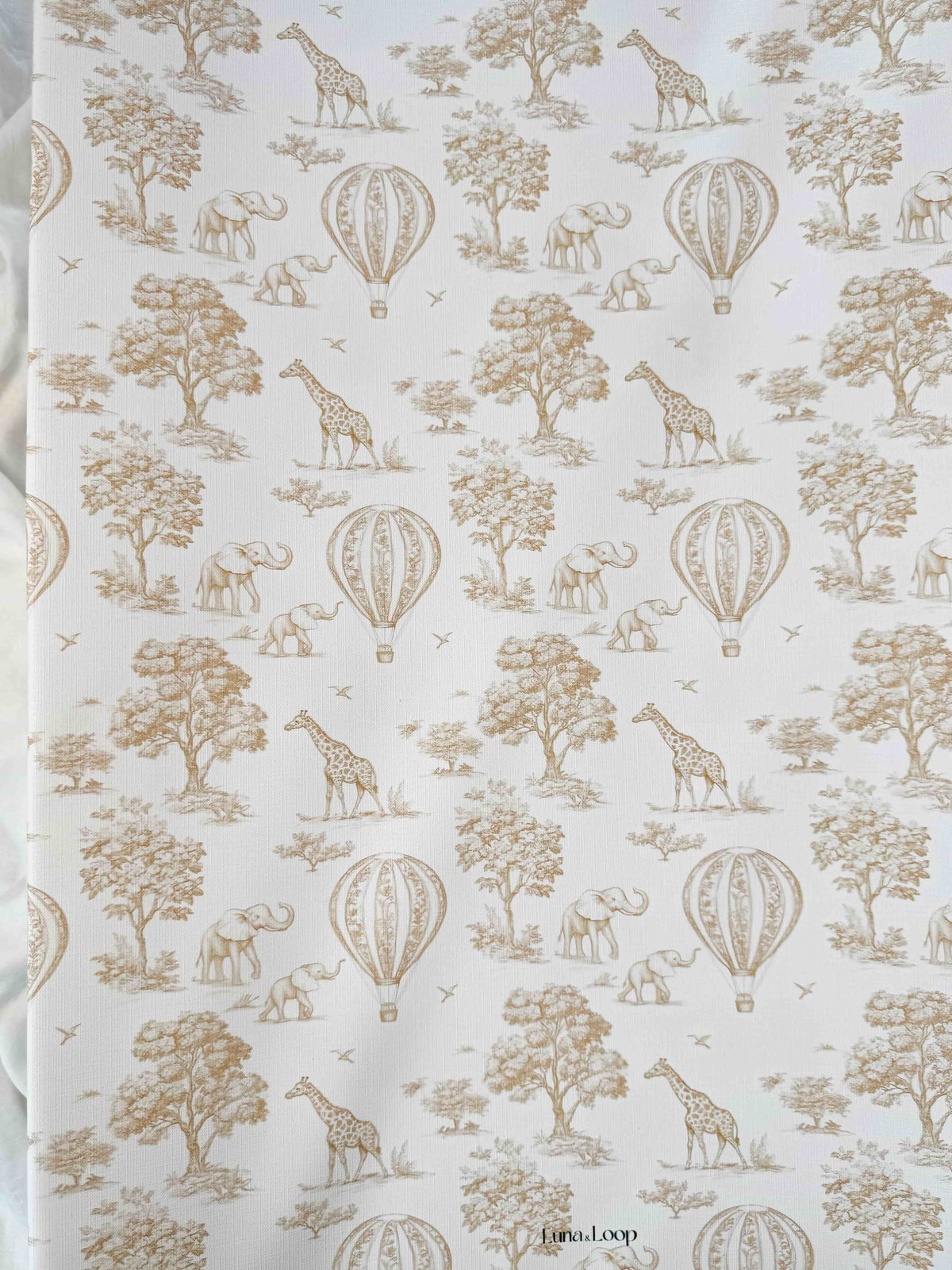 Anti-roll Wedge Changing Mat - Beige Toile