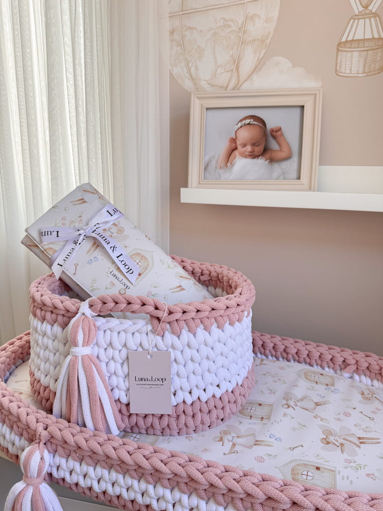 Baby Changing Bundle - Blush & White