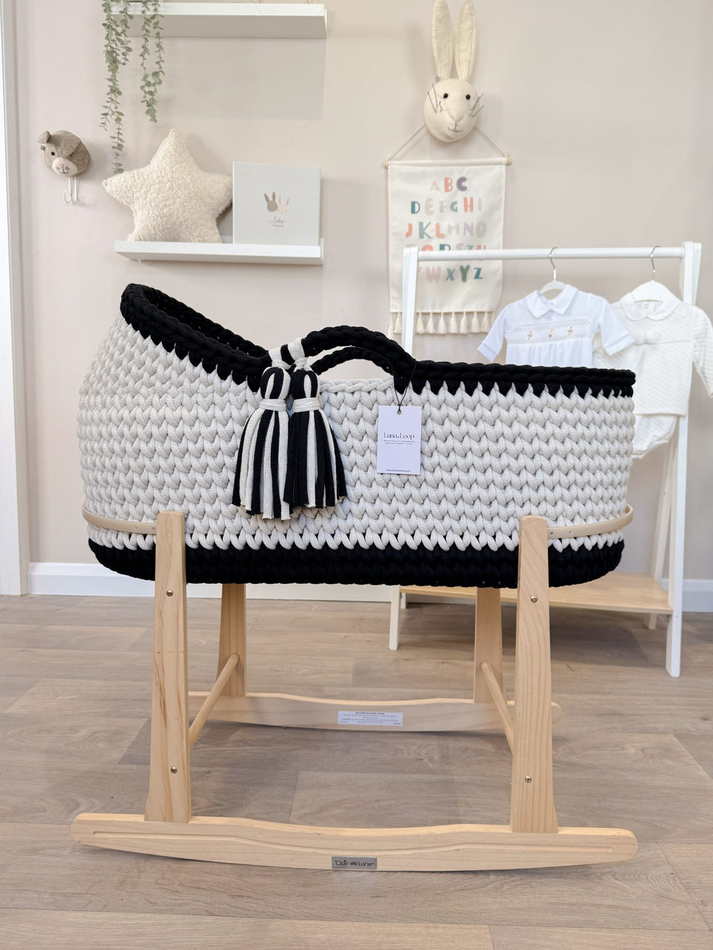 Hooded Crochet Moses Basket
