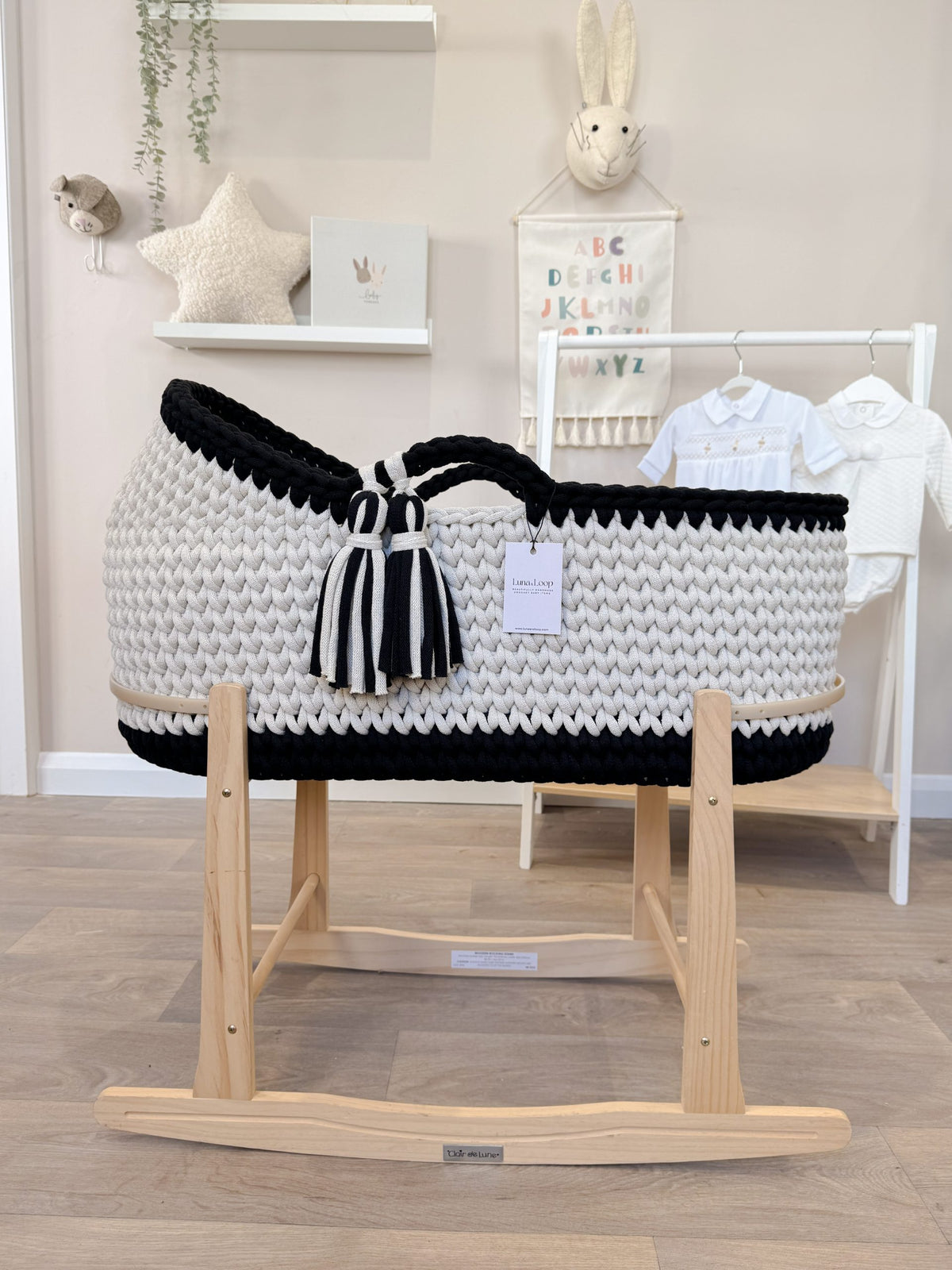 Hooded Crochet Moses Basket