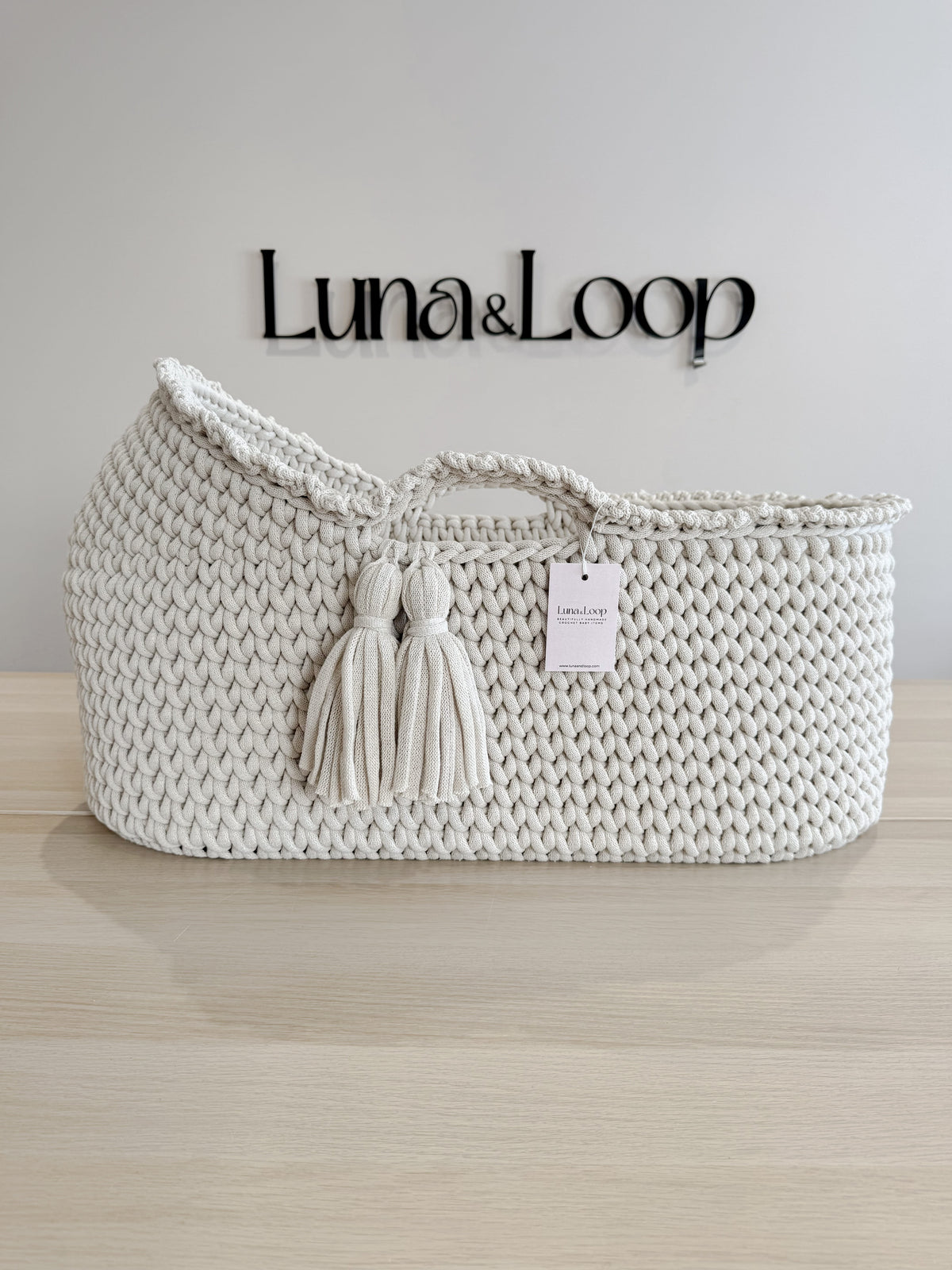 Hooded Crochet Moses Basket