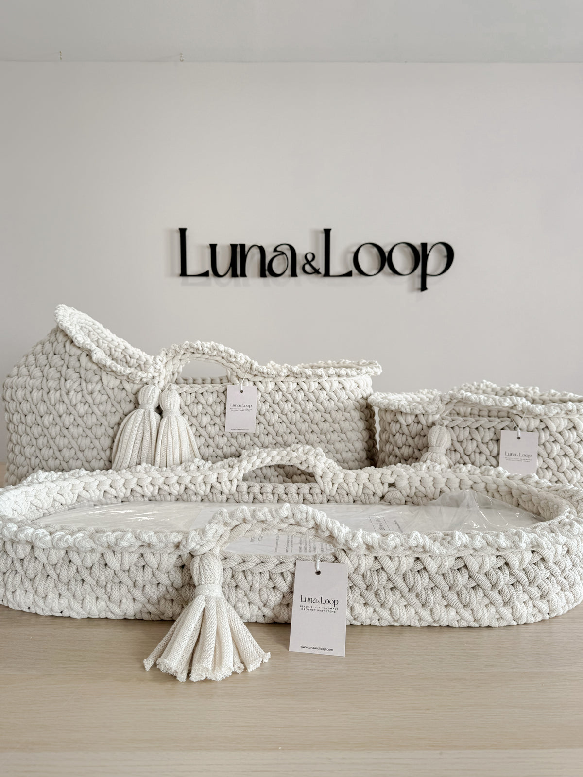 Hooded Crochet Moses Basket