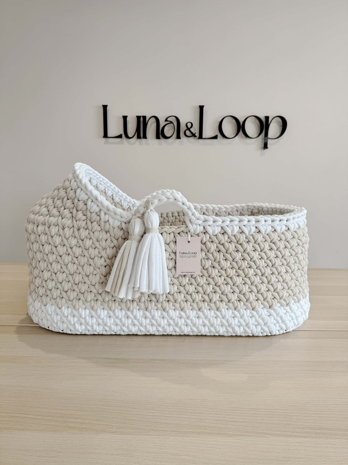 Hooded Crochet Moses Basket