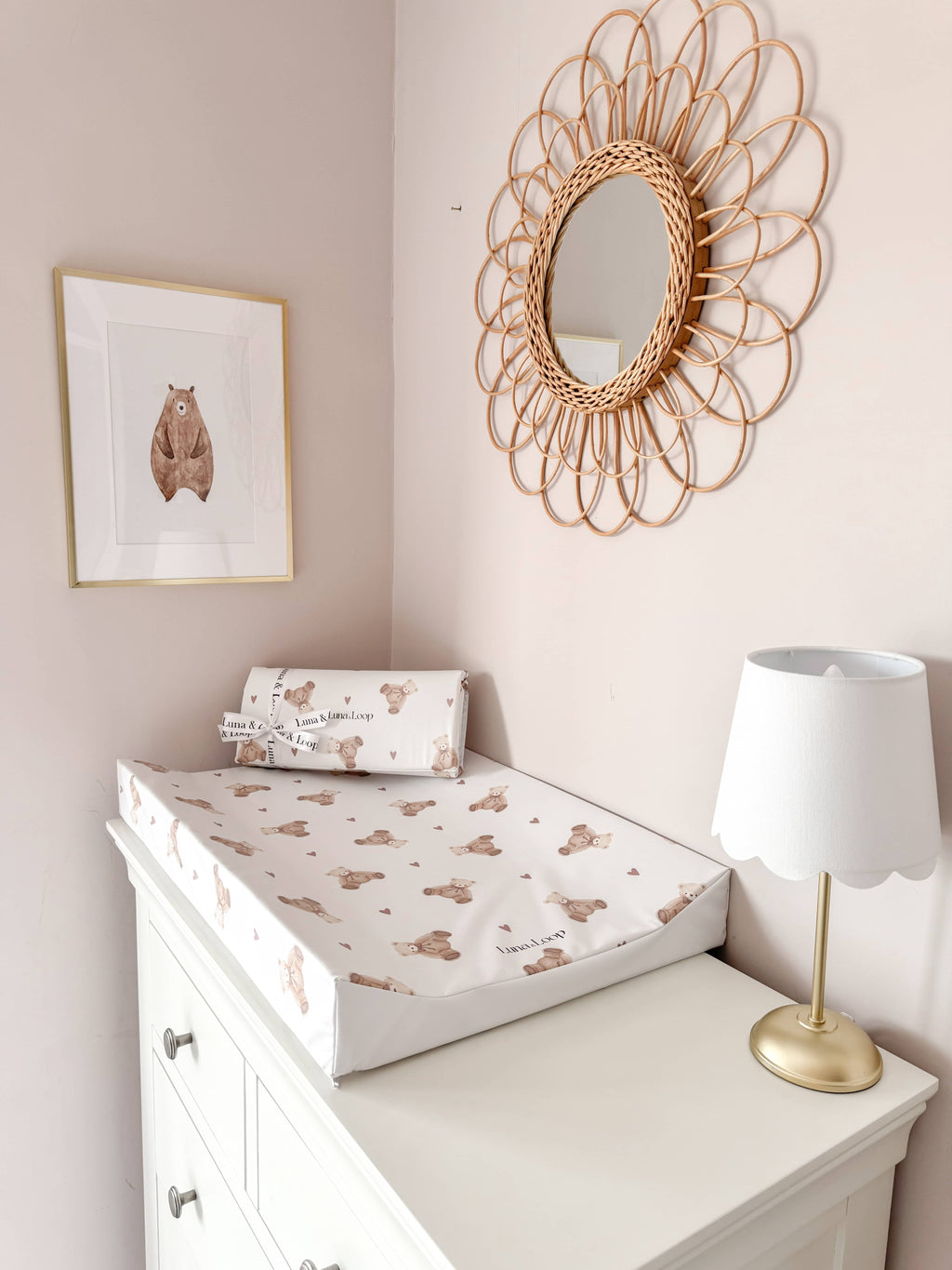 Anti-roll Wedge Changing Mat - Teddy Bears