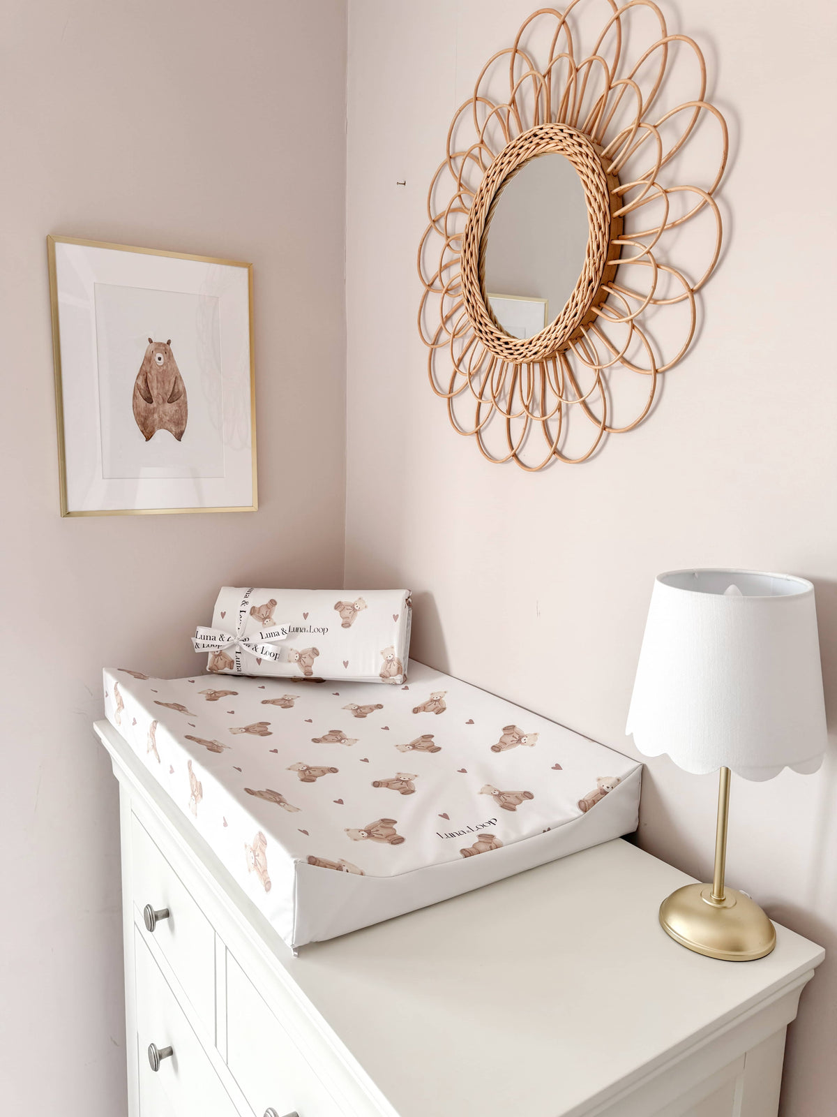 Anti-roll Wedge Changing Mat - Teddy Bears