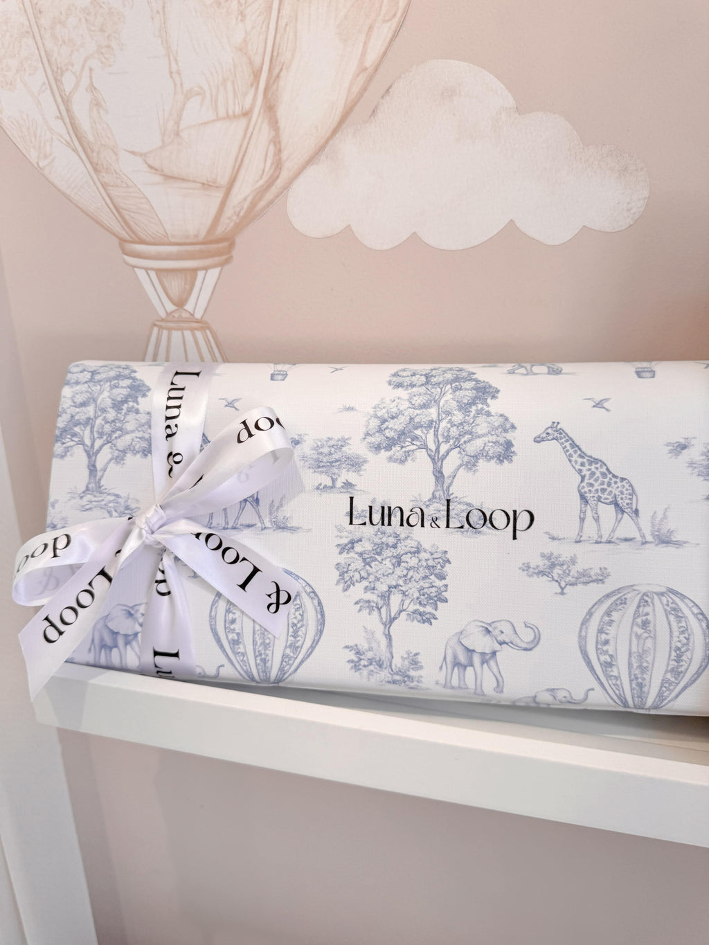 Travel Changing Mat - Blue Toile
