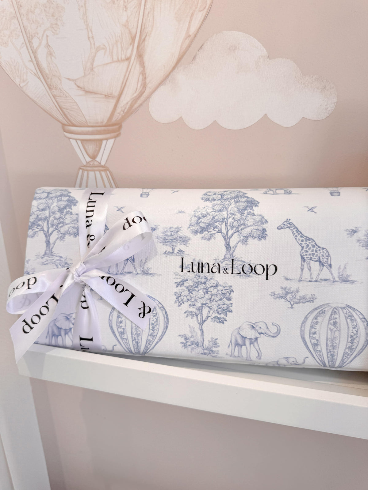 Travel Changing Mat - Blue Toile