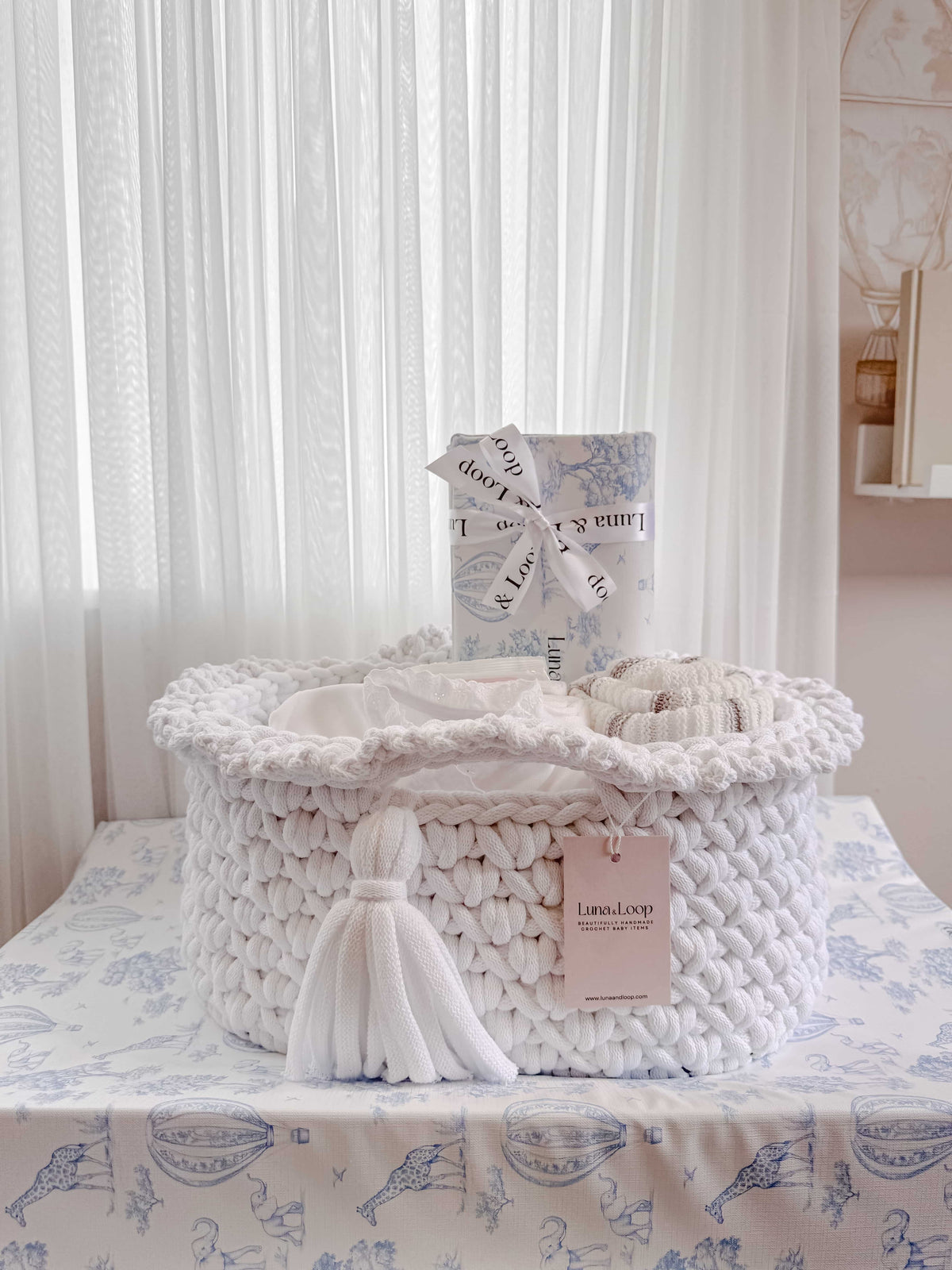 Travel Changing Mat - Blue Toile
