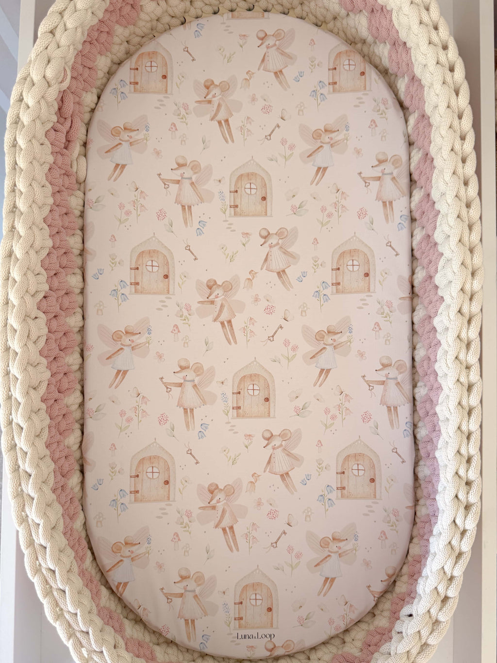 Waterproof Changing Basket Liner - Sweet Fairy