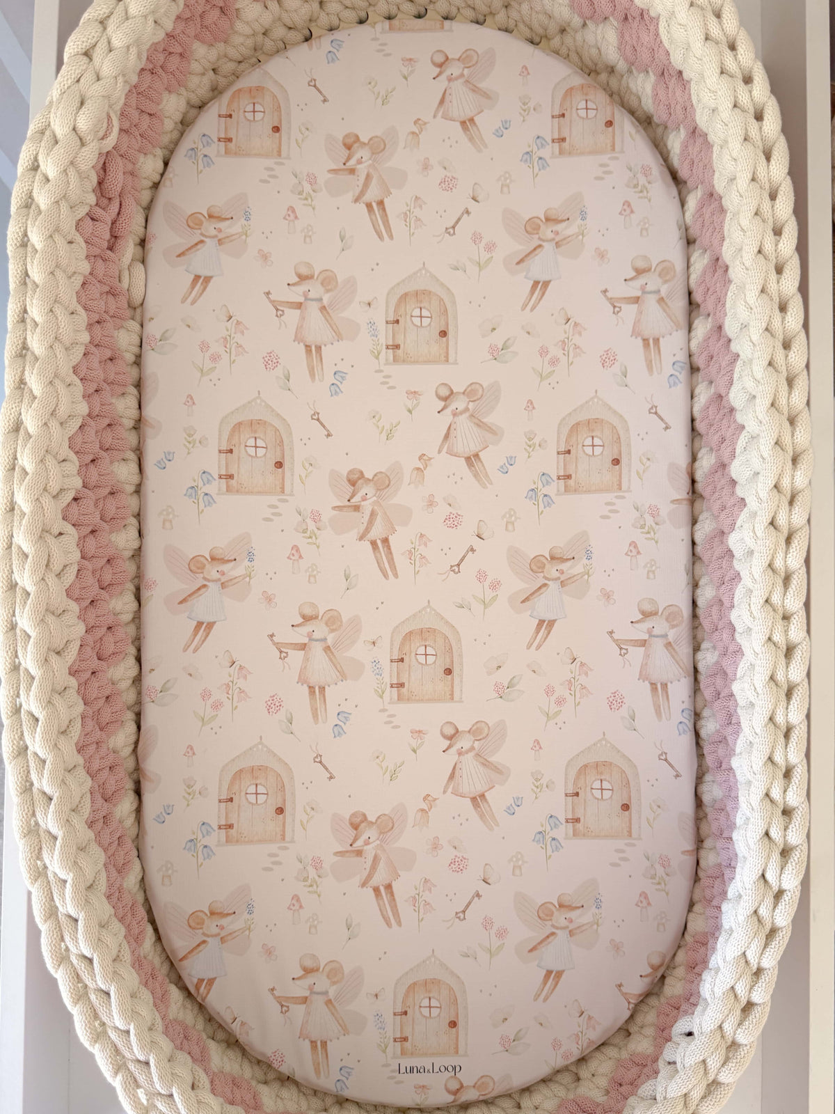 Waterproof Changing Basket Liner - Sweet Fairy