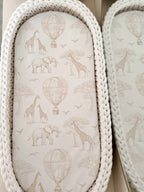 Crochet Baby Changing Basket Bundle in Beige & White