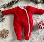 Pex Lace Edge Sleepsuit Red
