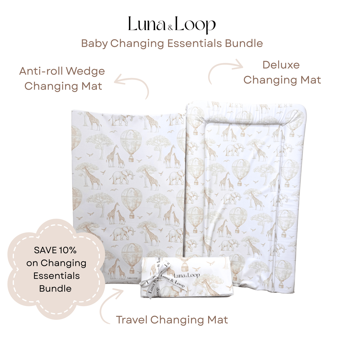 Baby Changing Essentials Bundle - Safari