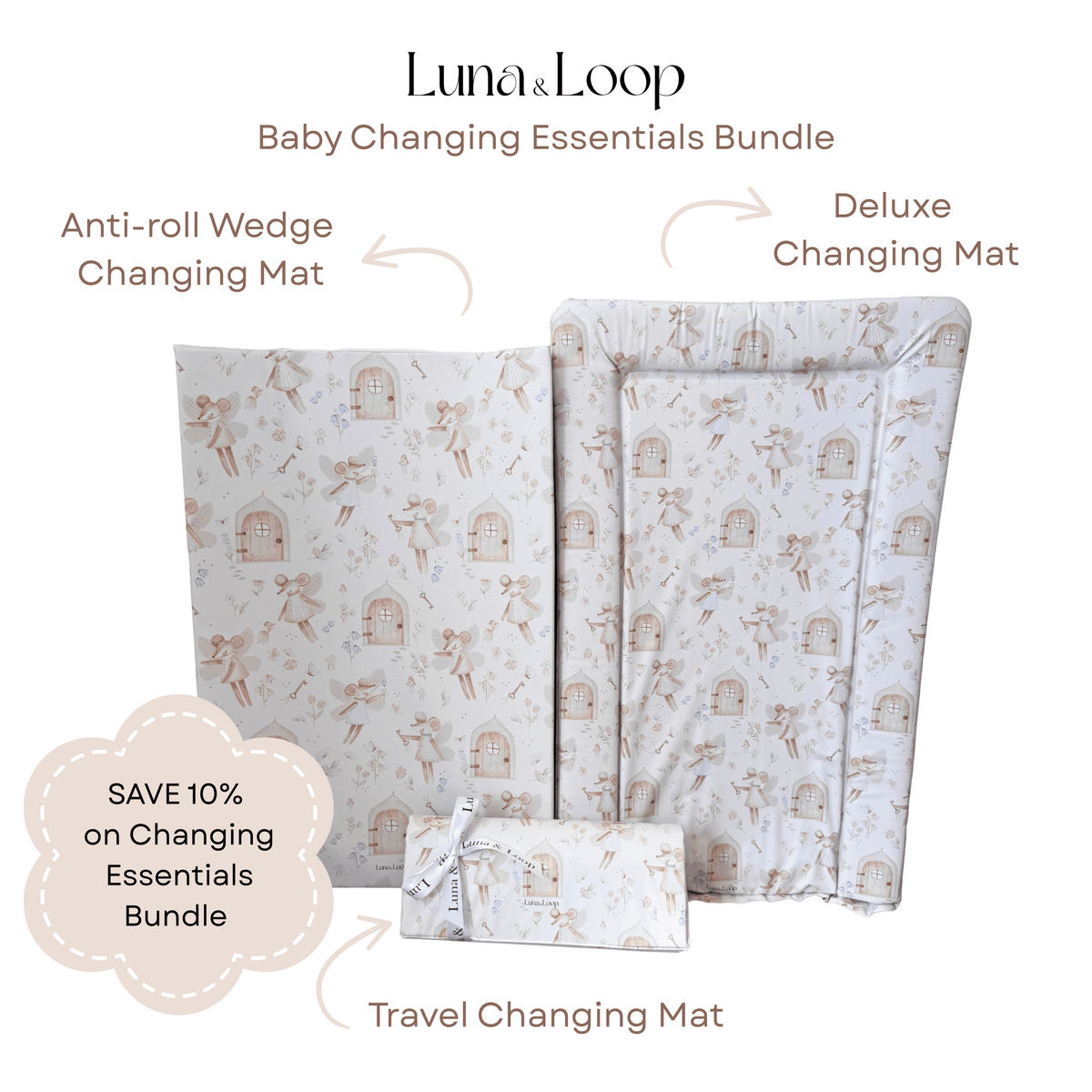 Baby Changing Essentials Bundle - Sweet Fairy
