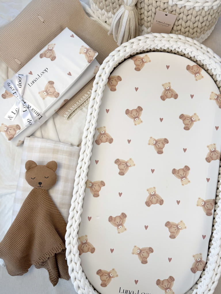 Teddy Bears Changing Basket Liner 1