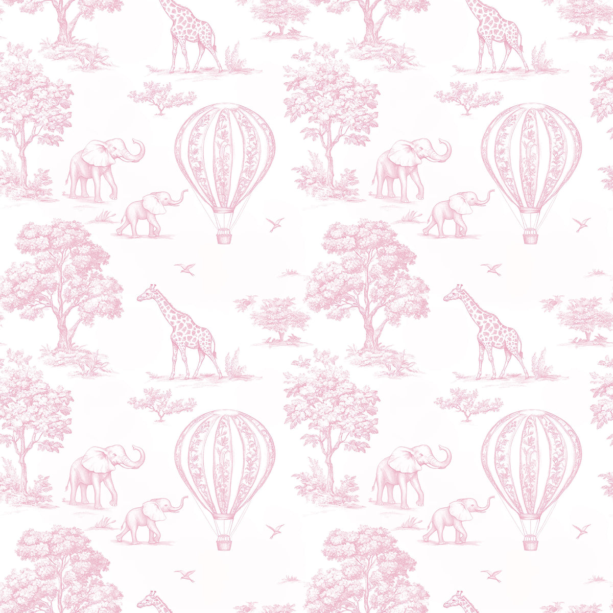 Waterproof Changing Basket Liner - Pink Toile