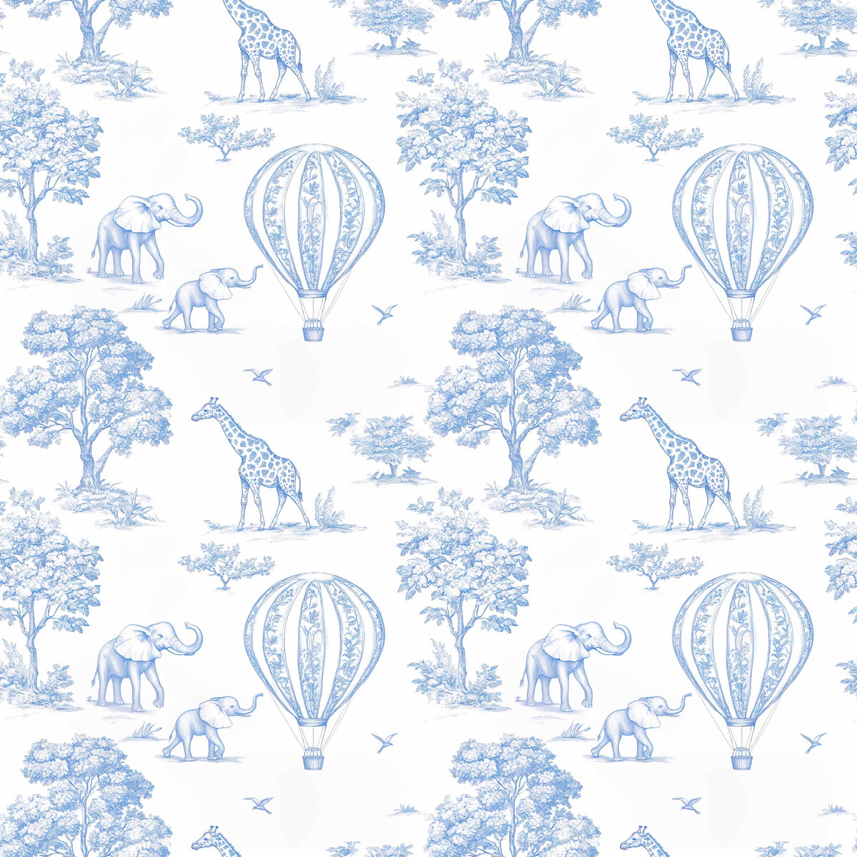 Baby Changing Mat - Blue Toile