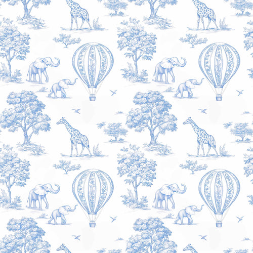 Anti-roll Wedge Changing Mat - Blue Toile