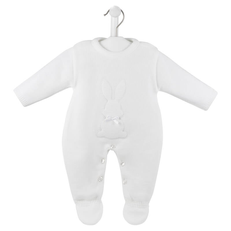 Dandelion Bunny Knitted Onesie - White