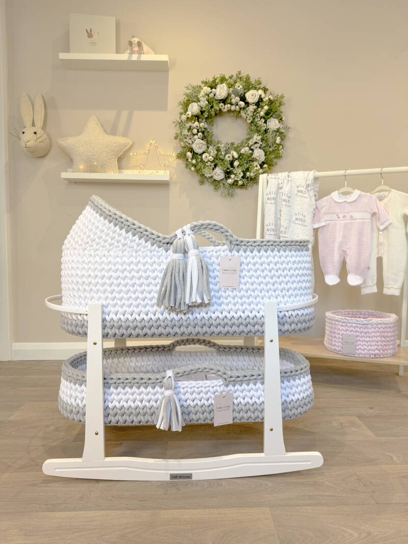 Hooded Crochet Moses Basket