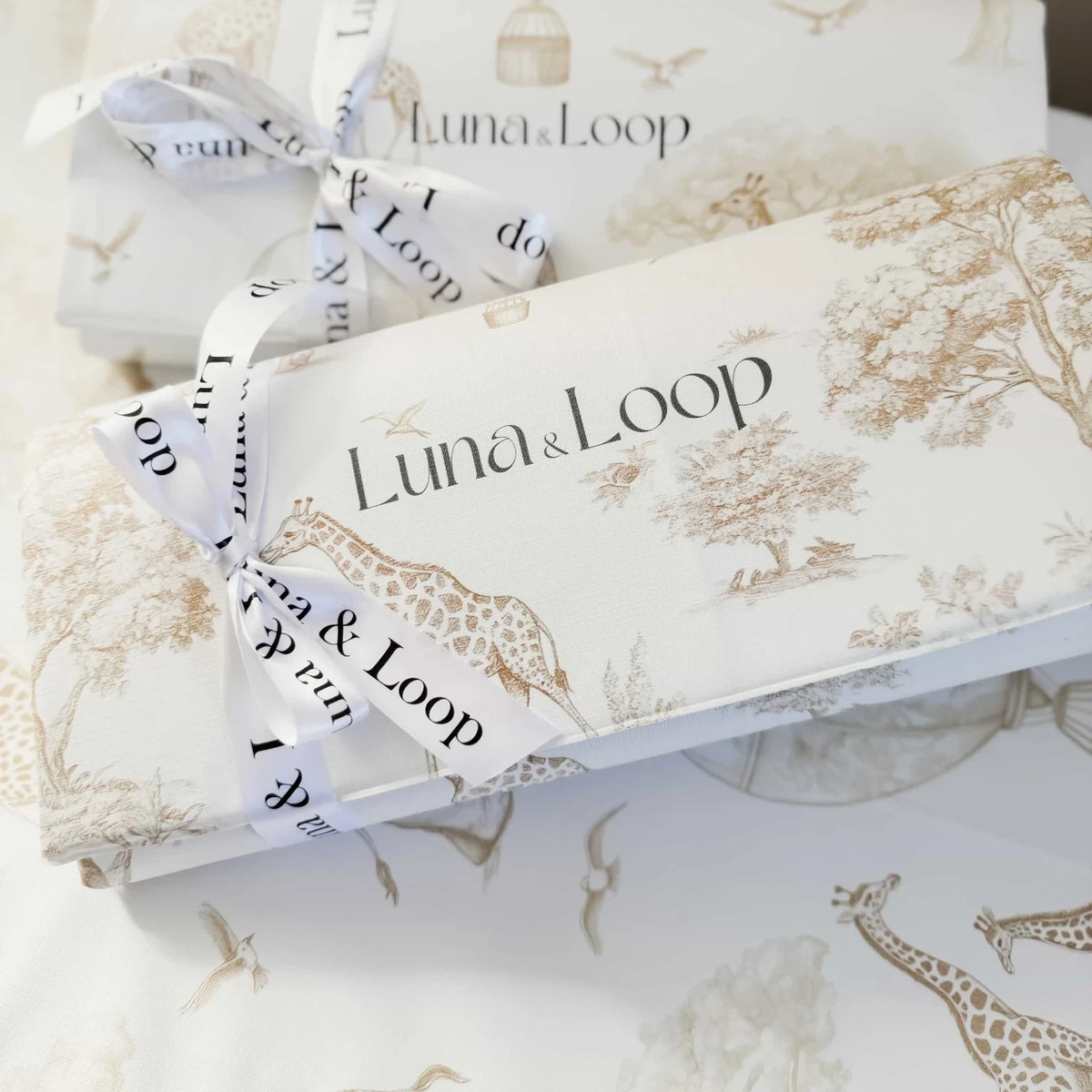 Travel Changing Mat - Beige Toile