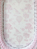 Waterproof Changing Basket Liner - Pink Toile