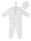 Dandelion 3-Piece Knitted Set - White