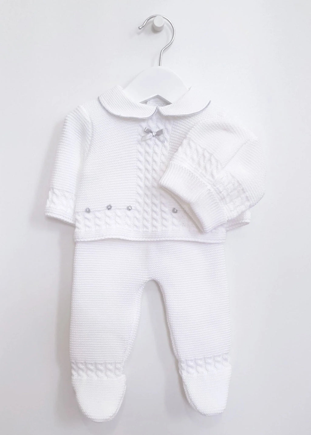 Dandelion 3-Piece Knitted Set - White