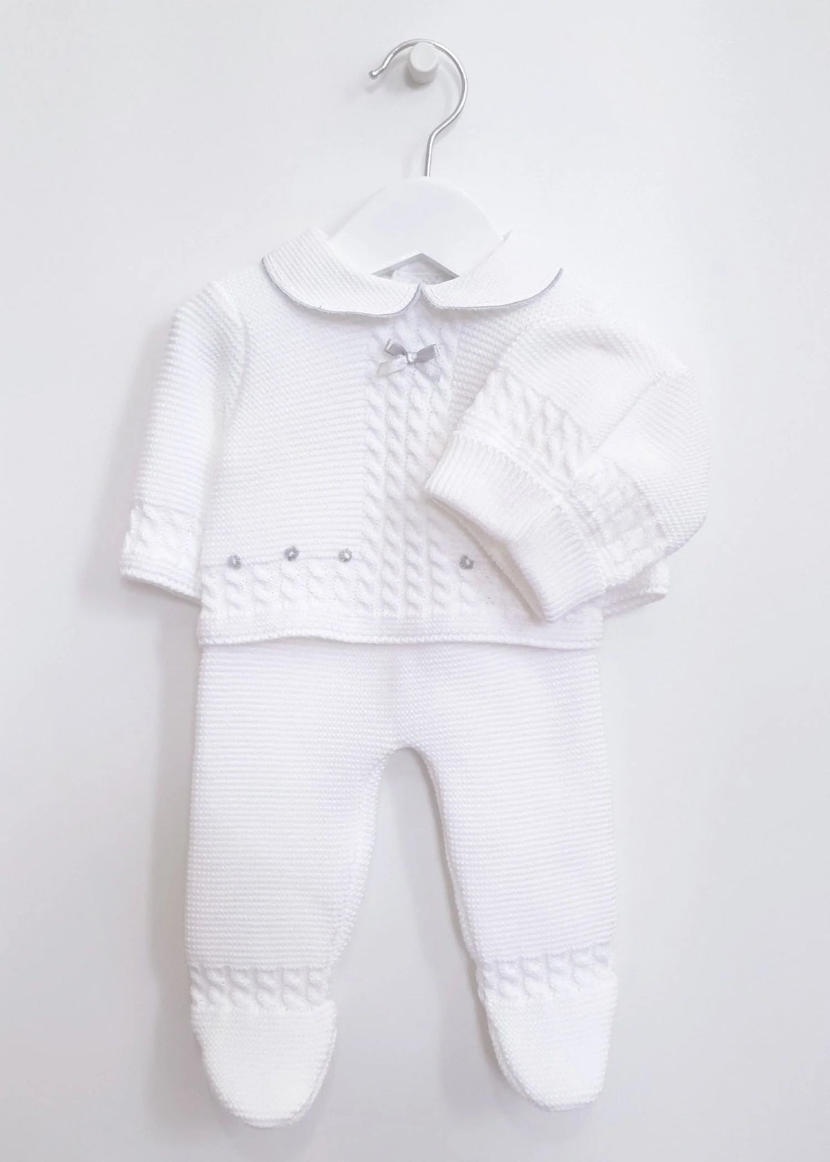 Dandelion 3-Piece Knitted Set - White